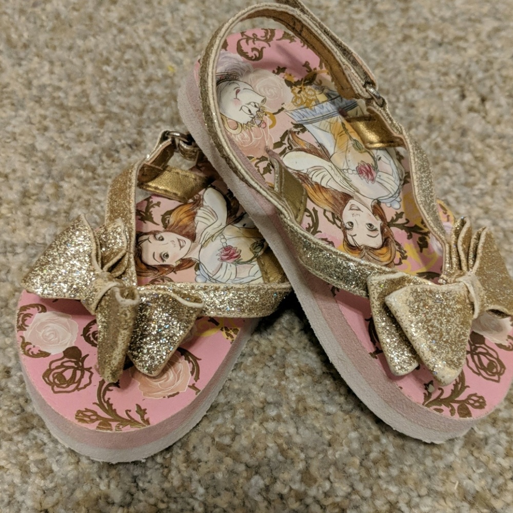 Disney Belle flip flops